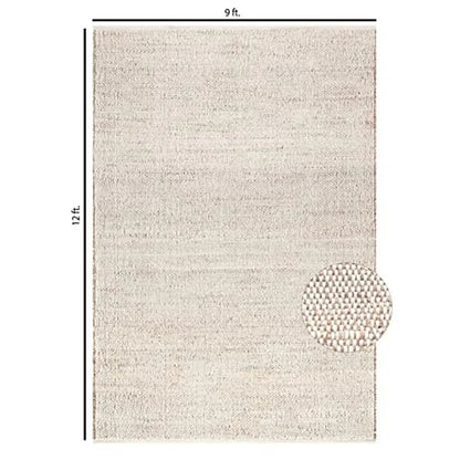 9'x12' Farmhouse Jute Cotton Rug