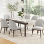 Set of 6, Upholstered Wood Dining Chairs