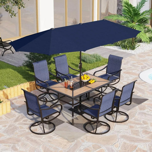 8-Piece Patio Dining Set with Umbrella