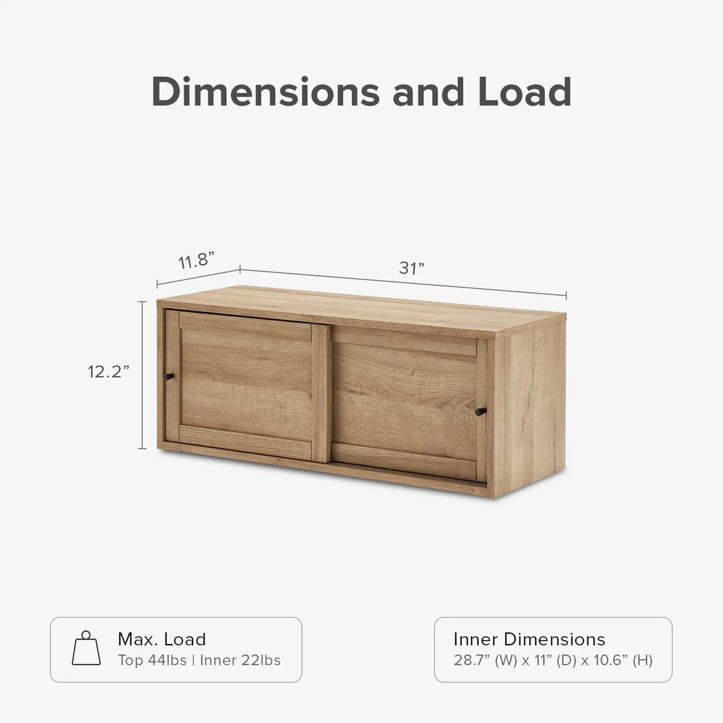 Oak Wall Mounted TV Stand