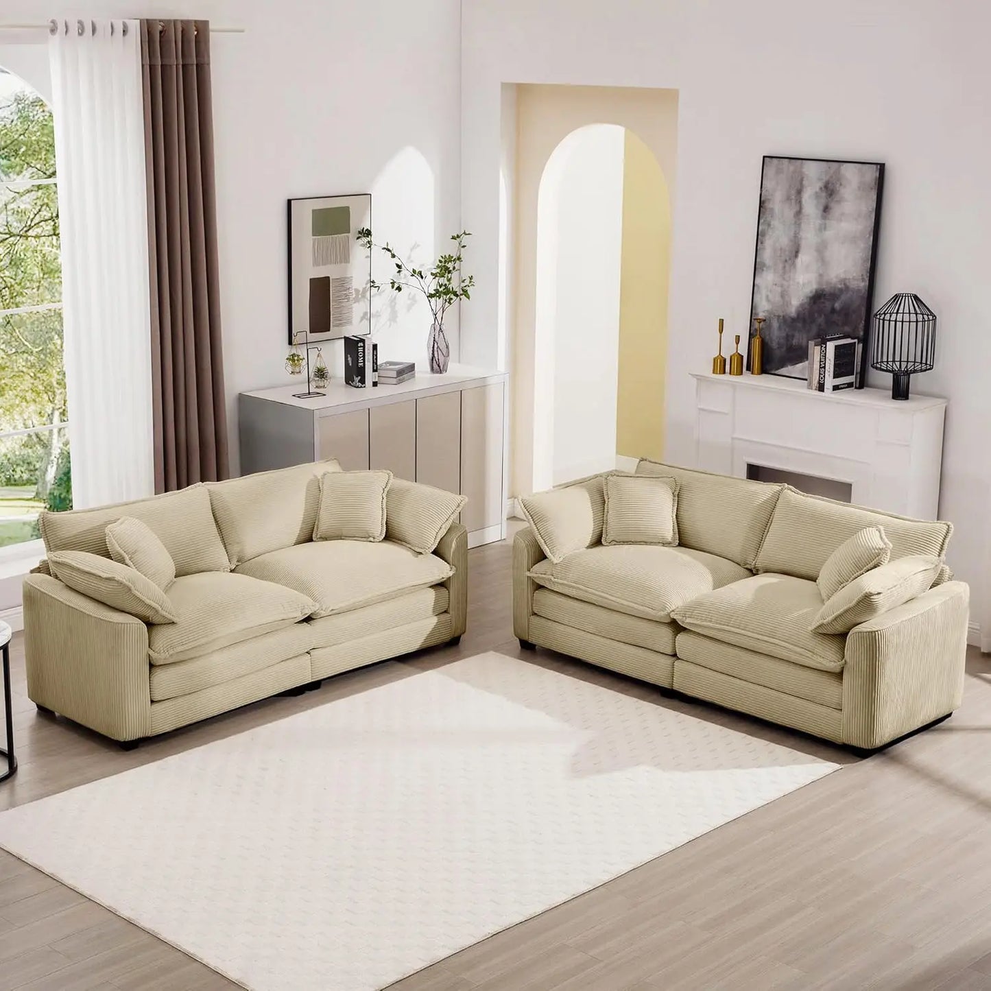 3 Pc Camel Sofa Set