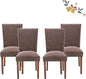 Set of 4, Upholstered Dining Chairs in 6 Colors