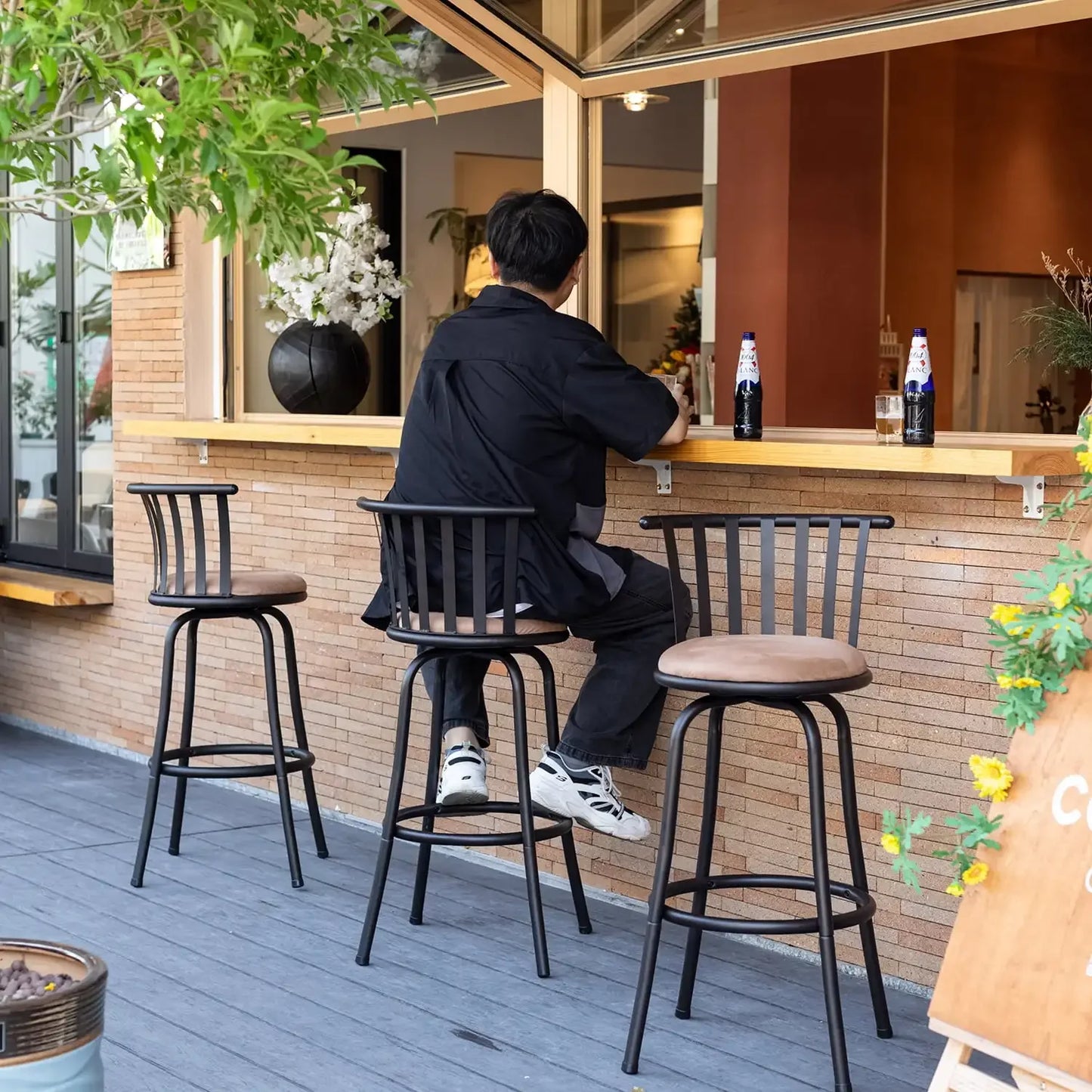 Set of 3-29" Swivel Counter Stools