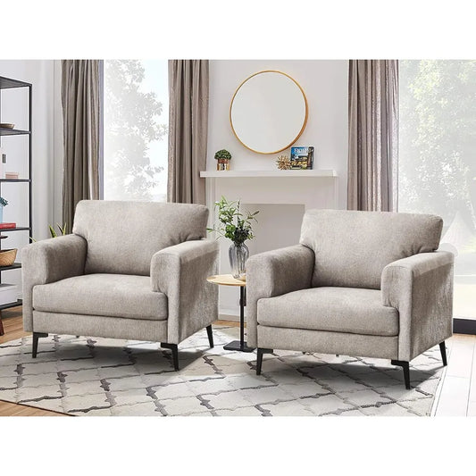 Linen Oversized Accent Chairs