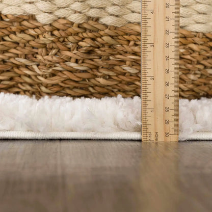 6'7" X 9' Farmhouse Boho Shag Rug