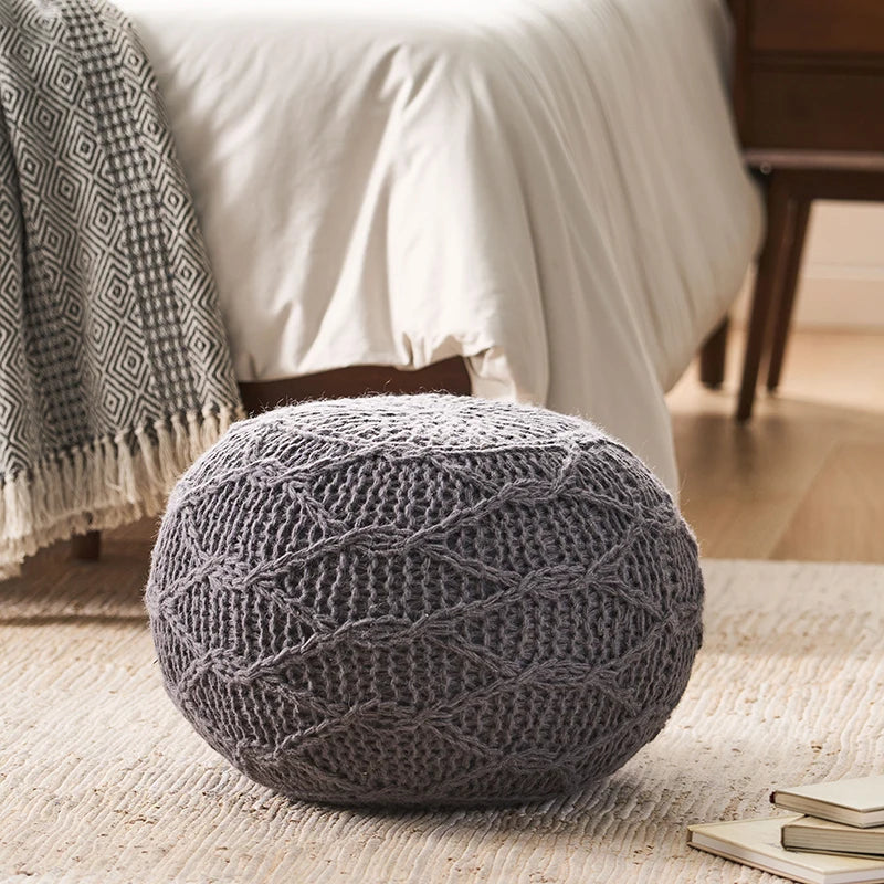 Handwoven Pouf Ottoman