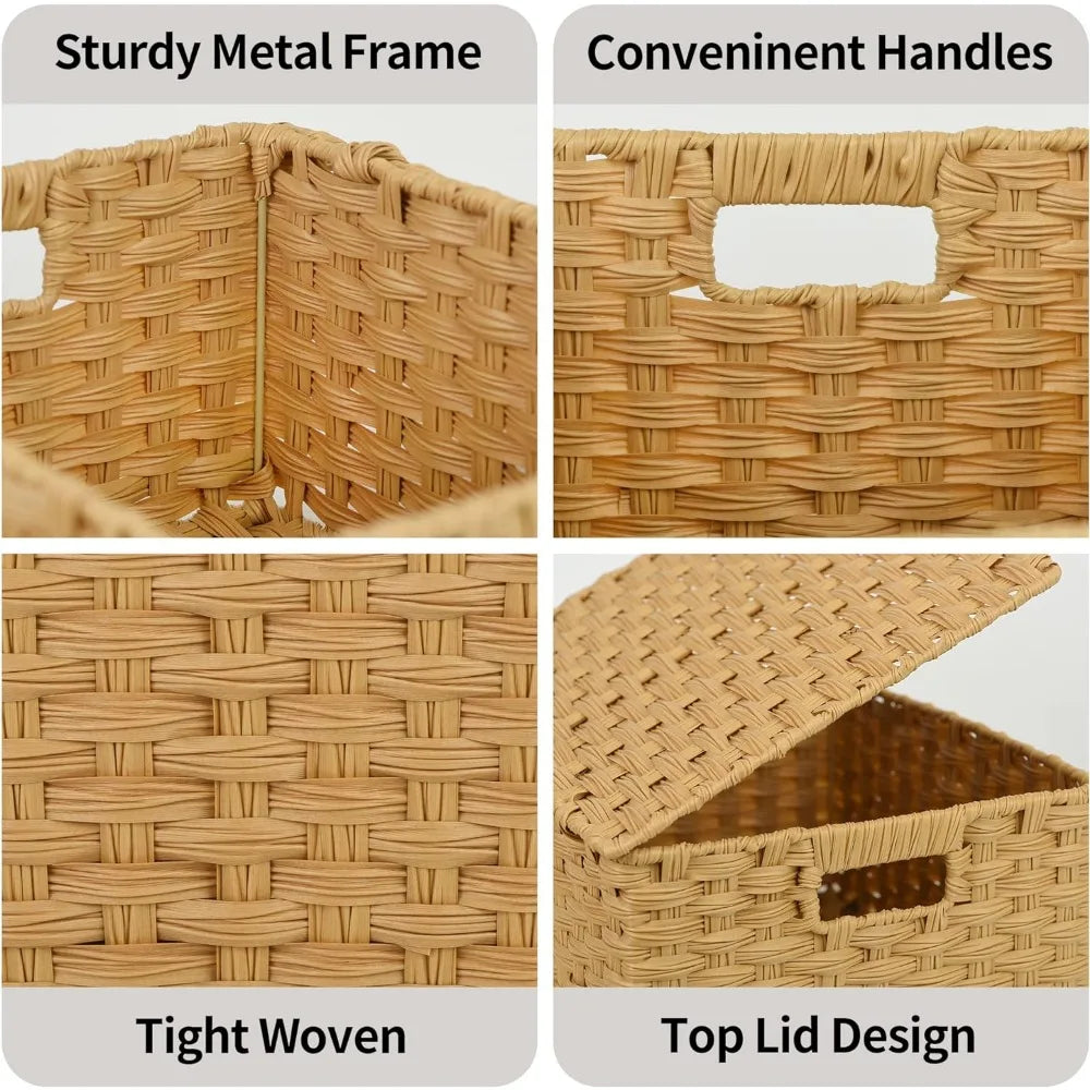 3 Set Storage Basket with Lid