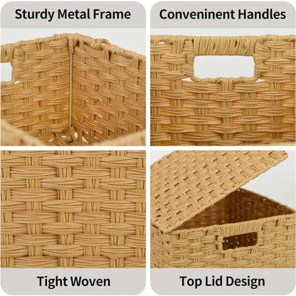 3 Set Storage Basket with Lid