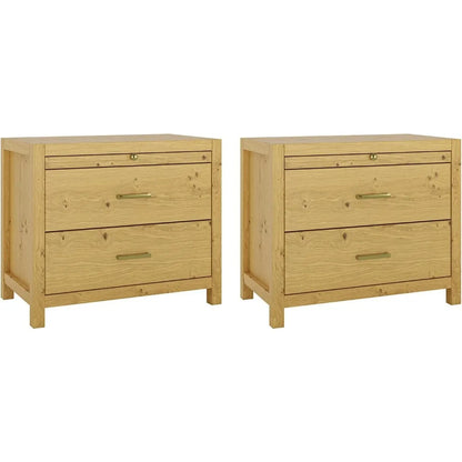 Set of 2-Nightstand with Drawers