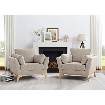 Large-Sized Carmel or Cream Accent Chairs