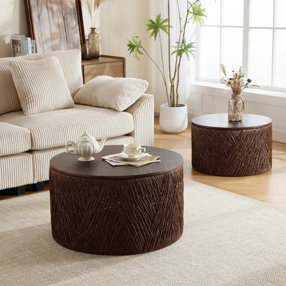 Farmhouse Round Coffee Tables