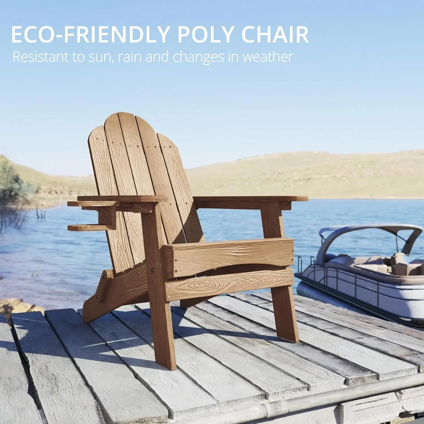 Set of 4 Folding HDPS Adirondack Chairs