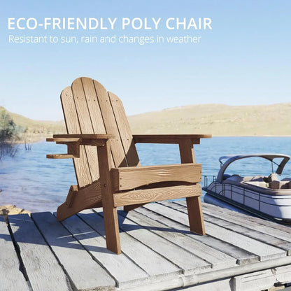 Set of 4 Folding HDPS Adirondack Chairs