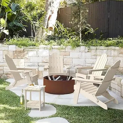 Set of 4 Folding HDPS Adirondack Chairs