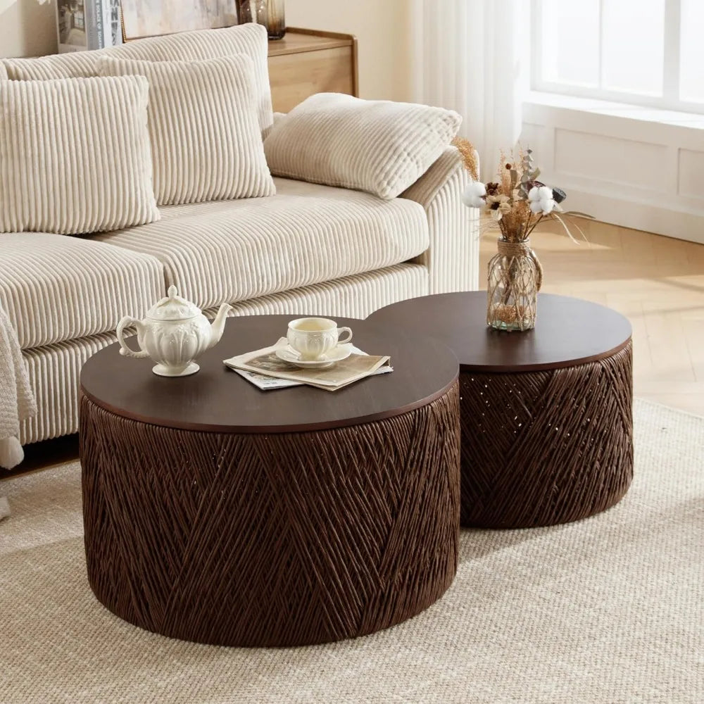 Farmhouse Round Coffee Tables