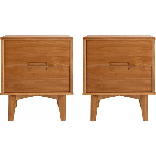 Set of 2-Solid Wood Nightstands