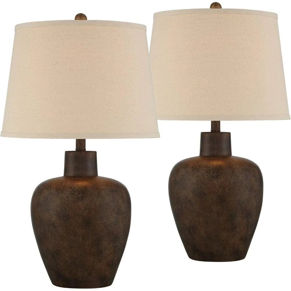 Set of 2 Farmhouse Rustic Lamps