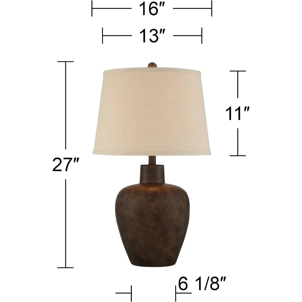 Set of 2 Farmhouse Rustic Lamps
