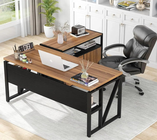 2-Pc Wooden Desk Set