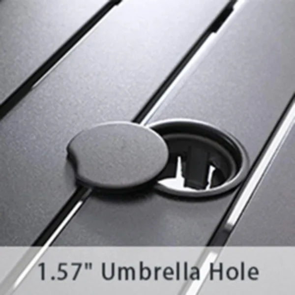 39" High Outdoor Bistro Table with Umbrella Hole