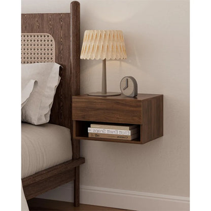 Walnut Floating Nightstand