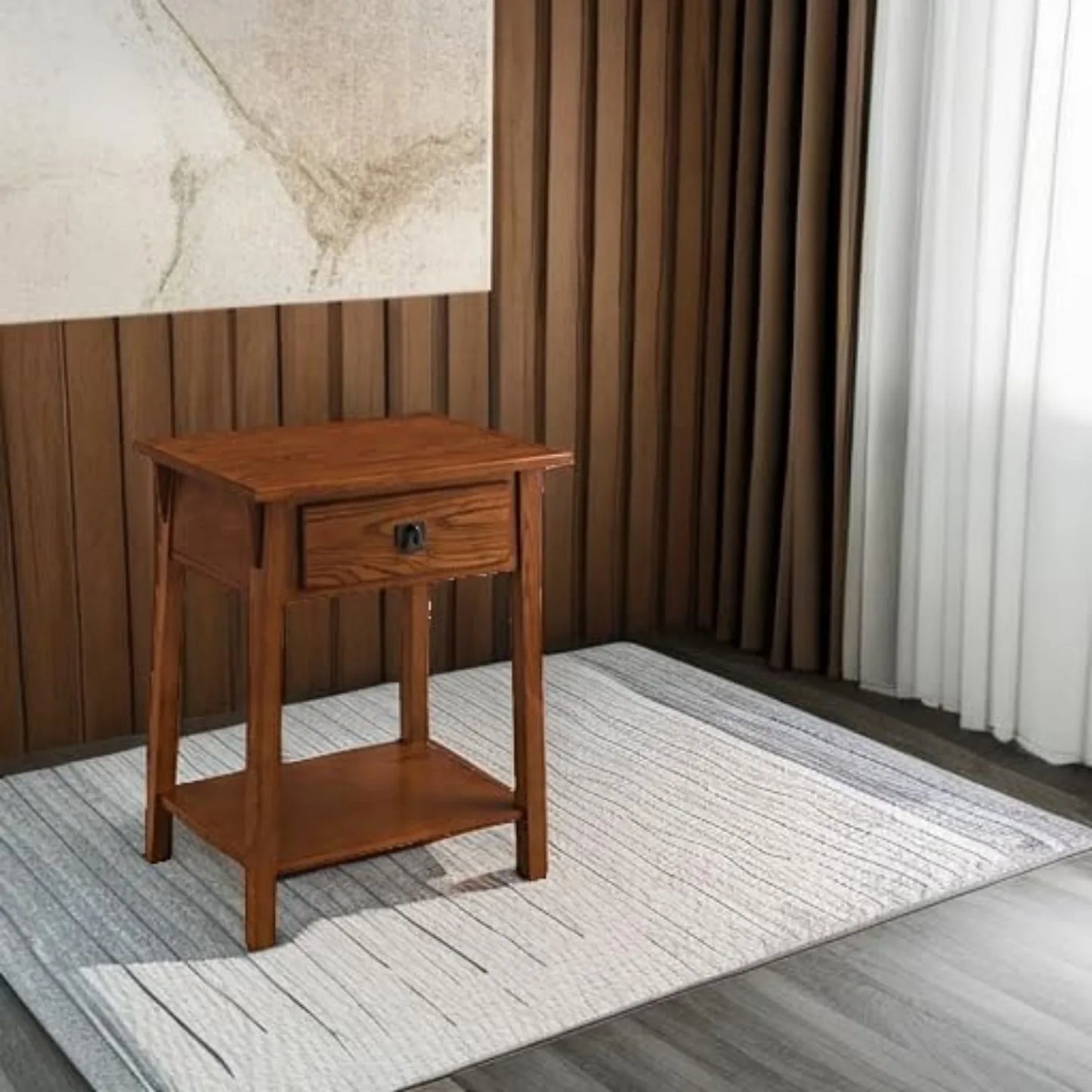 Solid Wood Mission End Table