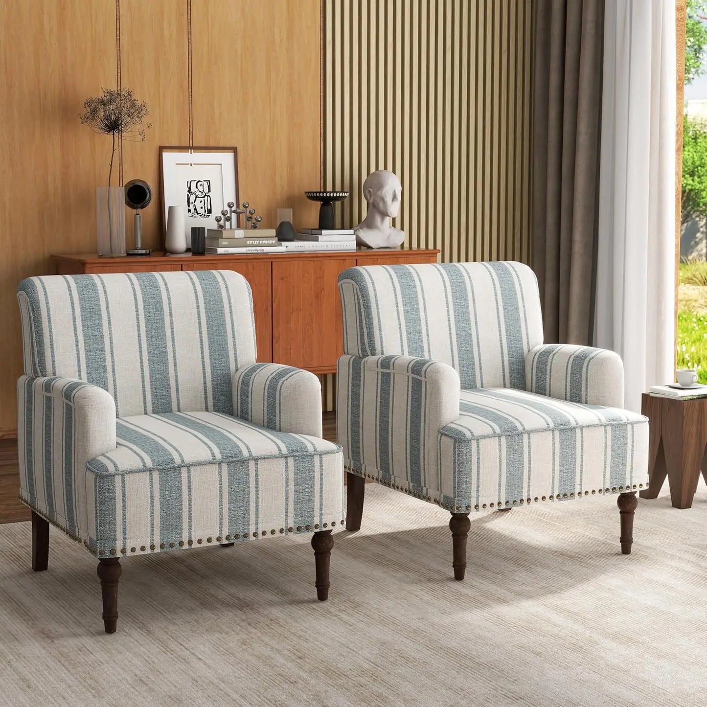 Stripe Accent Chairs