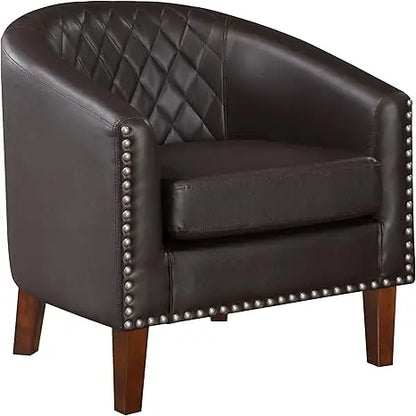 Leather Barrel Chair Sets