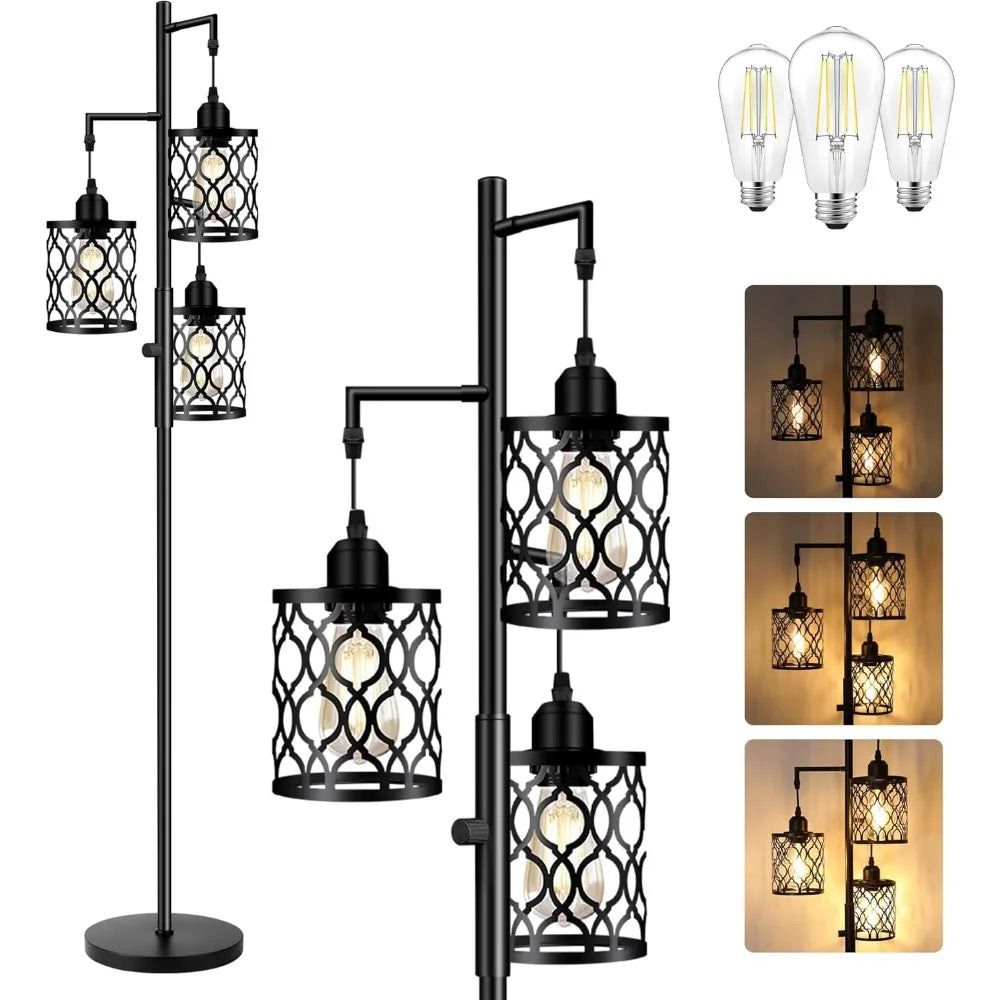 68" Dimmable Farmhouse Floor Lamps