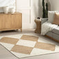8x10-Boho Diamond Jute Cotton Area Rug