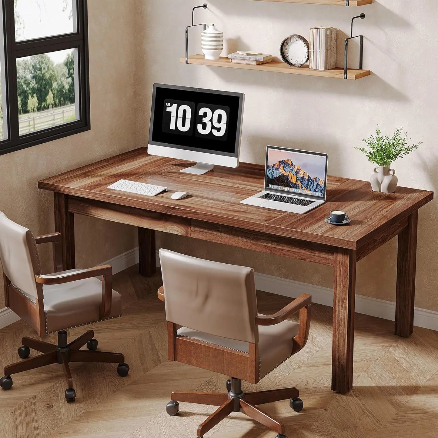 70 Inch Large Wood Desk