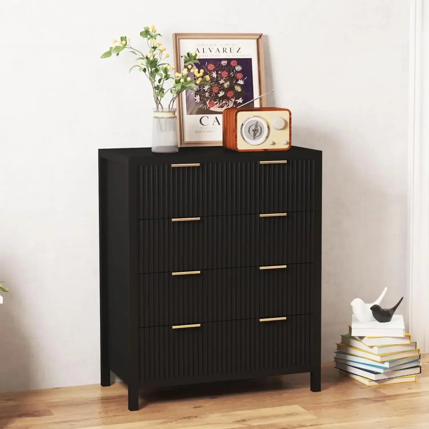 4 to 8-Drawer Fluted Double Dressers