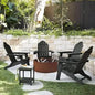 Set of 4 Folding HDPS Adirondack Chairs