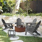Set of 4 Folding HDPS Adirondack Chairs