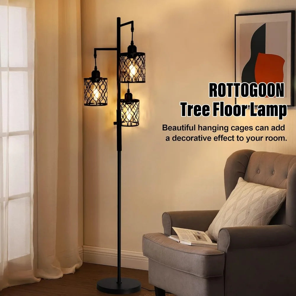 68" Dimmable Farmhouse Floor Lamps