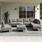 6-8Pc Rattan Wicker Patio Conversation Sets