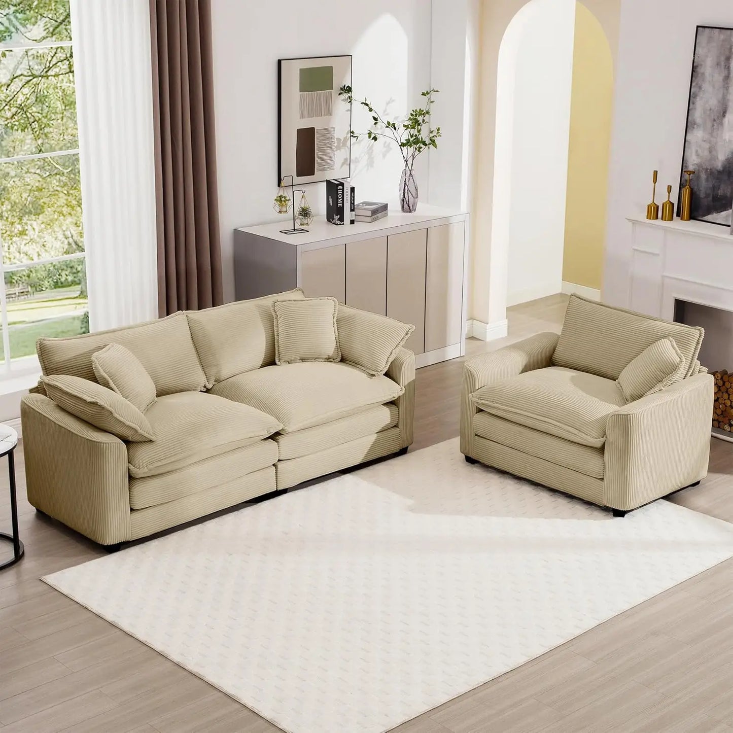 3 Pc Camel Sofa Set