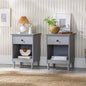 Set of 2- Solid Wood Nightstand Sets