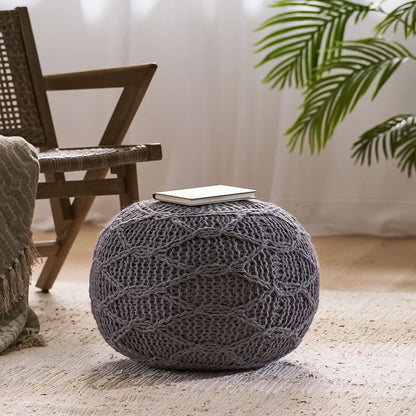 Handwoven Pouf Ottoman