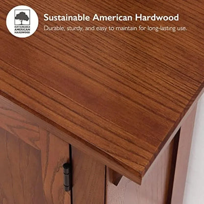 Mission Wood Oak Storage Cabinet