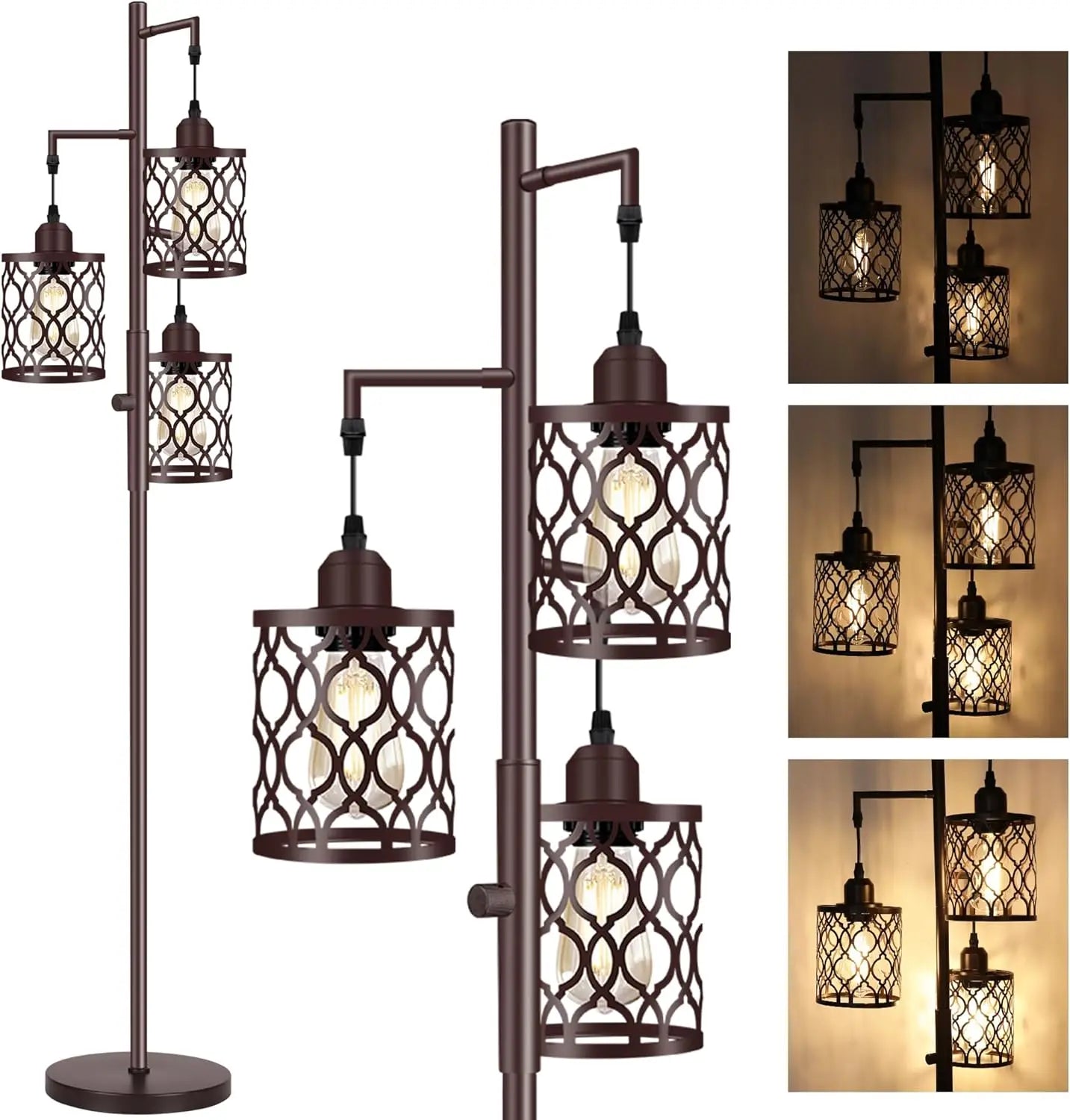 68" Dimmable Farmhouse Floor Lamps
