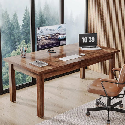 70 Inch Large Wood Desk